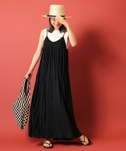 【plage 】Crepe キャミワンピース　38 plage 】Crepe キャミワンピース 38 - メルカリ
