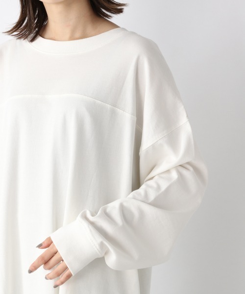 JEANASIS(ジーナシス)の「フロントバックキリカエBIGロンT/215966(Tシャツ/カットソー・レディース・ホワイト/ブラック/ピンク・FREE)」の15枚目の写真