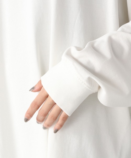 JEANASIS(ジーナシス)の「フロントバックキリカエBIGロンT/215966(Tシャツ/カットソー・レディース・ホワイト/ブラック/ピンク・FREE)」の16枚目の写真