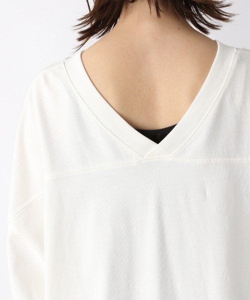 JEANASIS(ジーナシス)の「フロントバックキリカエBIGロンT/215966(Tシャツ/カットソー・レディース・ホワイト/ブラック/ピンク・FREE)」の18枚目の写真