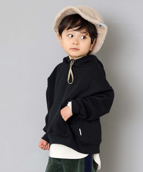 MAKE YOUR DAY（メイクユアデイ）の「ロング丈刺繍ポケット長袖Tシャツ■80～140cm（Tシャツ/カットソー・キッズ・チャコールグレー/ベージュ/オフホワイト・110/120/80/90/130/100/140）」の21枚目の写真