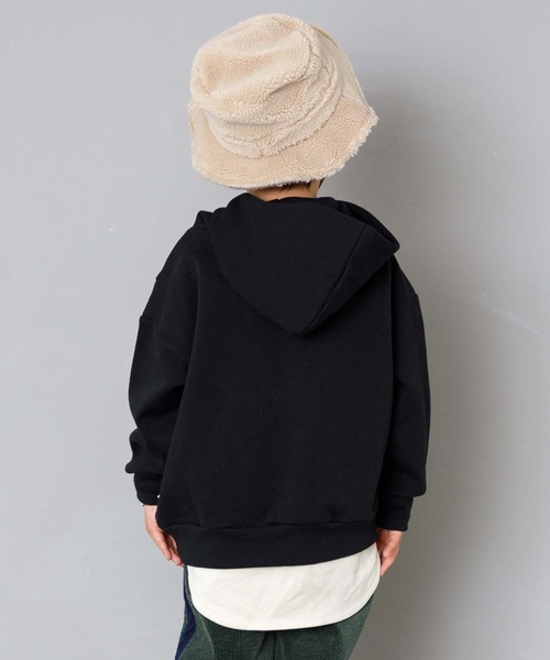 MAKE YOUR DAY（メイクユアデイ）の「ロング丈刺繍ポケット長袖Tシャツ■80～140cm（Tシャツ/カットソー・キッズ・チャコールグレー/ベージュ/オフホワイト・110/120/80/90/130/100/140）」の22枚目の写真