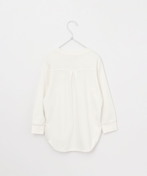 MAKE YOUR DAY（メイクユアデイ）の「ロング丈刺繍ポケット長袖Tシャツ■80～140cm（Tシャツ/カットソー・キッズ・チャコールグレー/ベージュ/オフホワイト・110/120/80/90/130/100/140）」の8枚目の写真