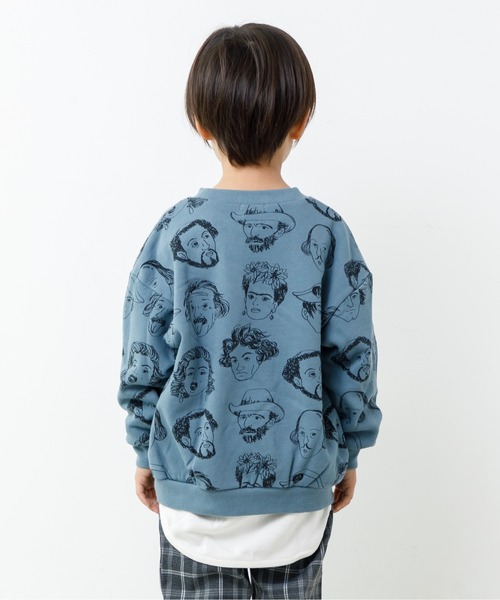 MAKE YOUR DAY（メイクユアデイ）の「ロング丈刺繍ポケット長袖Tシャツ■80～140cm（Tシャツ/カットソー・キッズ・チャコールグレー/ベージュ/オフホワイト・110/120/80/90/130/100/140）」の4枚目の写真