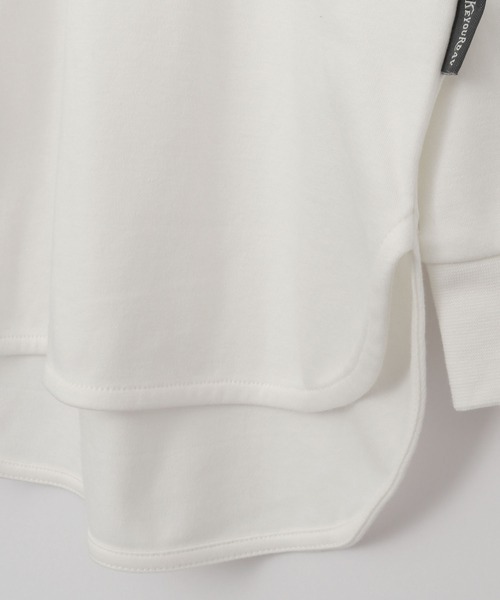 MAKE YOUR DAY（メイクユアデイ）の「ロング丈刺繍ポケット長袖Tシャツ■80～140cm（Tシャツ/カットソー・キッズ・チャコールグレー/ベージュ/オフホワイト・110/120/80/90/130/100/140）」の13枚目の写真