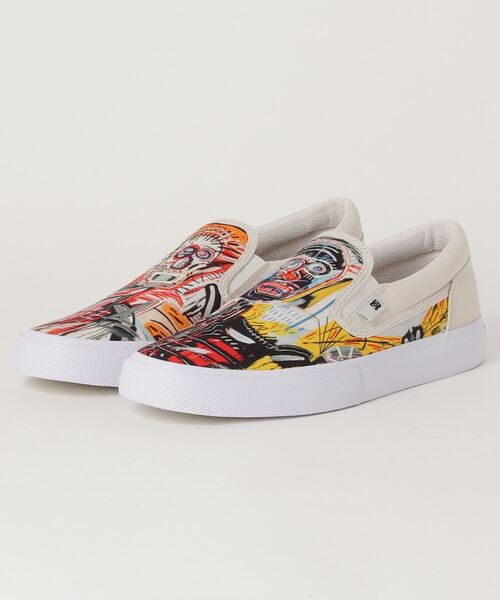 DC（ディーシー）の「DC/ディーシー　スケシュー　BASQ MANUAL SLIP-ON/バスキア マニュアル スリッポン     DM214105（スニーカー・メンズ・ホワイト×ブラック/ブラック×ブラック・27.0cm/28.0cm/26.0cm）」の2枚目の写真