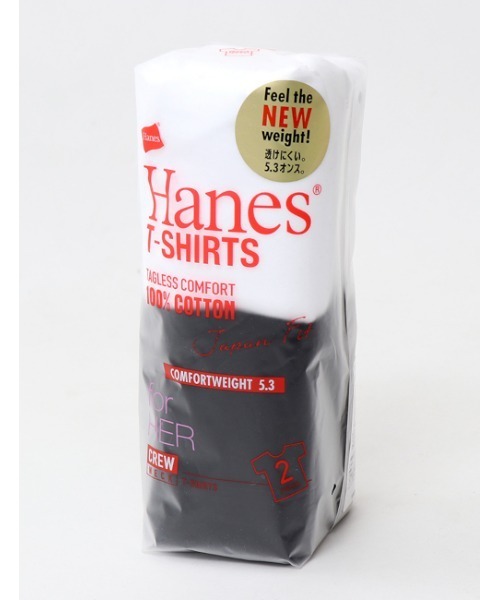 HANES(ヘインズ)の「【Hanes/ヘインズ】レディース ジャパンフィットフォーハー【2枚組】クルーネックTシャツ 5.3oz(Tシャツ/カットソー・レディース・その他3・MEDIUM/LARGE)」の4枚目の写真