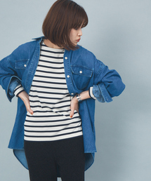 天竺ボーダーカットソー