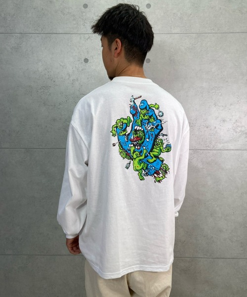 SANTA CRUZ（サンタクルーズ）の「【ムラサキスポーツ別注】SANTACRUZ/サンタクルーズ バックプリント ロンT 502213405（Tシャツ/カットソー・メンズ・ホワイト/ブラック/グリーン・M/L/XL）」の11枚目の写真