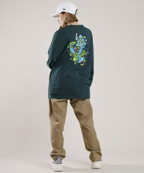 SANTA CRUZ（サンタクルーズ）の「【ムラサキスポーツ別注】SANTACRUZ/サンタクルーズ バックプリント ロンT 502213405（Tシャツ/カットソー・メンズ・ホワイト/ブラック/グリーン・M/L/XL）」の21枚目の写真