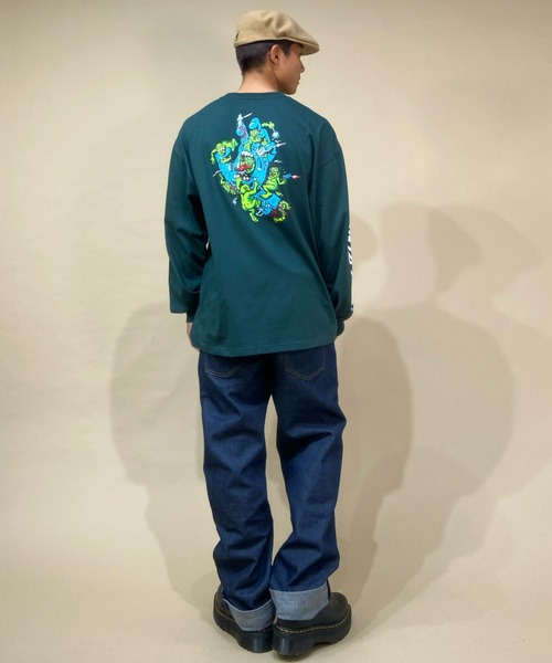 SANTA CRUZ（サンタクルーズ）の「【ムラサキスポーツ別注】SANTACRUZ/サンタクルーズ バックプリント ロンT 502213405（Tシャツ/カットソー・メンズ・ホワイト/ブラック/グリーン・M/L/XL）」の9枚目の写真