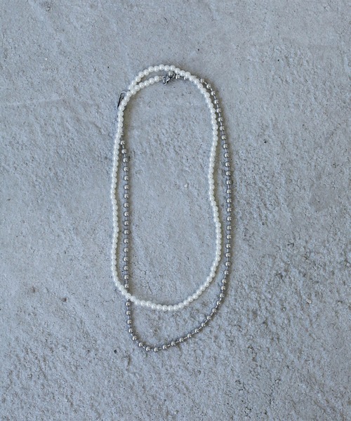 Birthday room（バースデイルーム）の「ボールチェーン＆パールマルチネックレス（ネックレス・レディース・シルバー/ゴールド・FREE）」の6枚目の写真