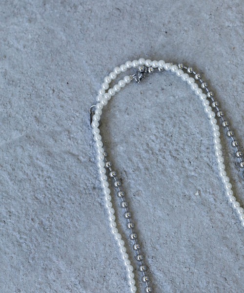 Birthday room（バースデイルーム）の「ボールチェーン＆パールマルチネックレス（ネックレス・レディース・シルバー/ゴールド・FREE）」の7枚目の写真