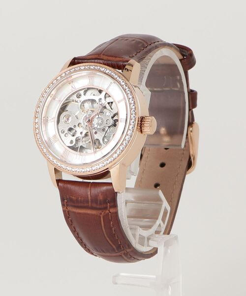 ALLY DENOVO（アリーデノヴォ）の「【ALLY DENOVO】 Gaia Pearl  Automatic 34mm  AF5021 ガイアパール自動巻き　レディース（アナログ腕時計・レディース・ネイビー/ブラウン/グレー・ONE SIZE）」の3枚目の写真