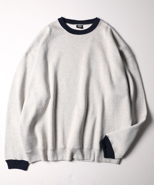 FREAK'S STORE(フリークスストア)の「WEB限定 12oz ヘビーウェイト ビッグシルエット クルーネックスウェット/リンガースウェット(スウェット・メンズ・ホワイト系その他/ダークグリーン/グレー系その他/ブラック系その他/ブラウン/杢グレー/グレイッシュベージュ/ブラック/ネイビー/ナチュラル・MEDIUM/LARGE/X-LARGE/SMALL)」の22枚目の写真