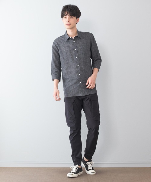 Blue Standard （ブルースタンダード）の「【BLUE STANDARD/ブルースタンダード】接触冷感ストレッチドライカーゴパンツ（カーゴパンツ・メンズ・ブラック/グレー・SMALL/MEDIUM/LARGE/X-LARGE）」の4枚目の写真
