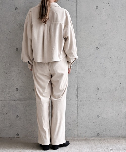 Per sist ence（パーシエンス）の「Per sist ence/パーシエンス　コーデュロイ タック入りセンターシームパンツ（その他パンツ・レディース・ベージュ/ブラウン/アイボリー・FREE）」の13枚目の写真