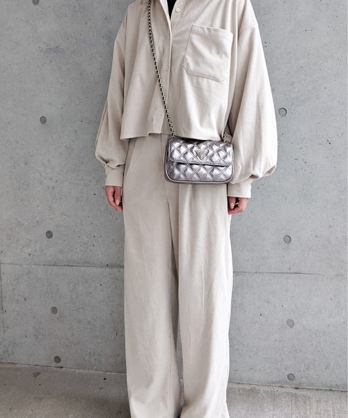 Per sist ence（パーシエンス）の「Per sist ence/パーシエンス　コーデュロイ タック入りセンターシームパンツ（その他パンツ・レディース・ベージュ/ブラウン/アイボリー・FREE）」の17枚目の写真