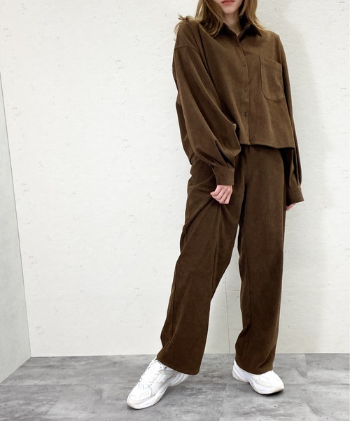 Per sist ence（パーシエンス）の「Per sist ence/パーシエンス　コーデュロイ タック入りセンターシームパンツ（その他パンツ・レディース・ベージュ/ブラウン/アイボリー・FREE）」の19枚目の写真