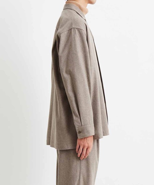 ADAM ET ROPE'（アダムエロペ）の「【Shmere】バルカラー ビッグシルエット ウールシャツ（シャツ/ブラウス・メンズ・グレー系その他/ブルー系その他・S/M/L）」の12枚目の写真