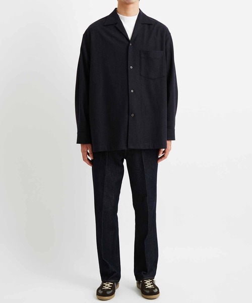 ADAM ET ROPE'（アダムエロペ）の「【Shmere】バルカラー ビッグシルエット ウールシャツ（シャツ/ブラウス・メンズ・グレー系その他/ブルー系その他・S/M/L）」の4枚目の写真