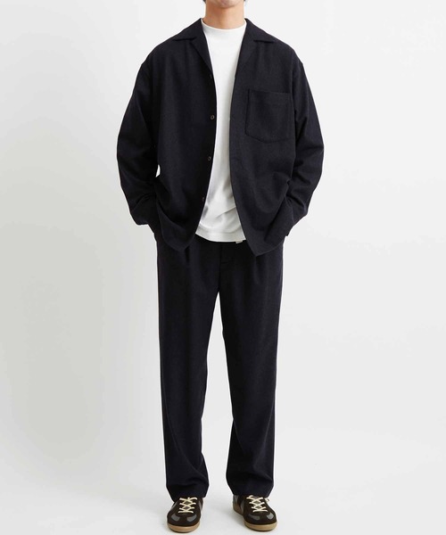 ADAM ET ROPE'（アダムエロペ）の「【Shmere】バルカラー ビッグシルエット ウールシャツ（シャツ/ブラウス・メンズ・グレー系その他/ブルー系その他・S/M/L）」の19枚目の写真