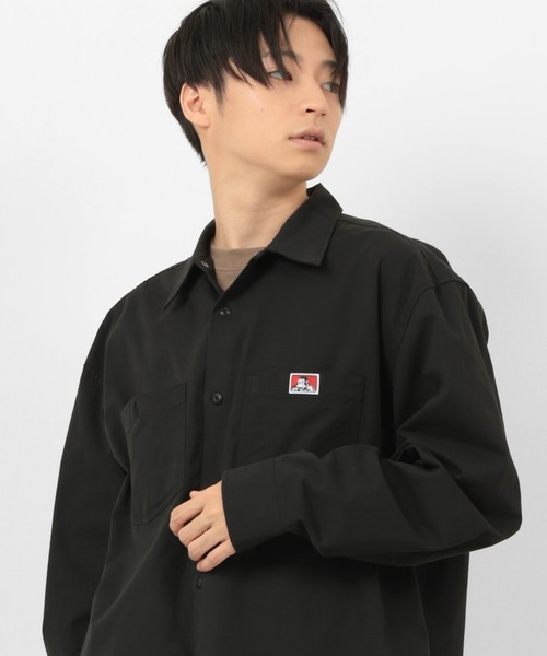 セール Ben Davis ベンデイビス ブランドロゴ ワーク長袖シャツ シャツ ブラウス Ben Davis ベンデイビス のファッション通販 Zozotown