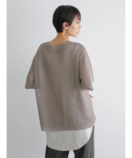 AMERICAN HOLIC（アメリカンホリック）の「透かし編みニットプルオーバー（ニット/セーター・レディース・キャメル/ライトグレー/チャコールグレー・FREE）」の12枚目の写真