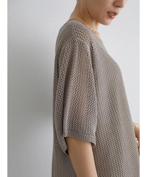AMERICAN HOLIC（アメリカンホリック）の「透かし編みニットプルオーバー（ニット/セーター・レディース・キャメル/ライトグレー/チャコールグレー・FREE）」の14枚目の写真