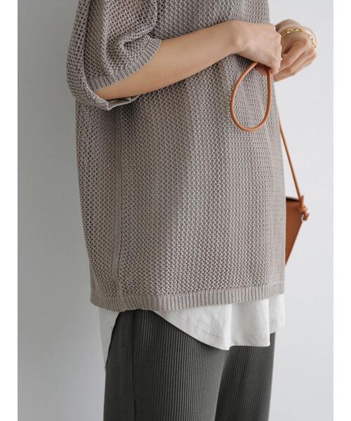 AMERICAN HOLIC（アメリカンホリック）の「透かし編みニットプルオーバー（ニット/セーター・レディース・キャメル/ライトグレー/チャコールグレー・FREE）」の15枚目の写真