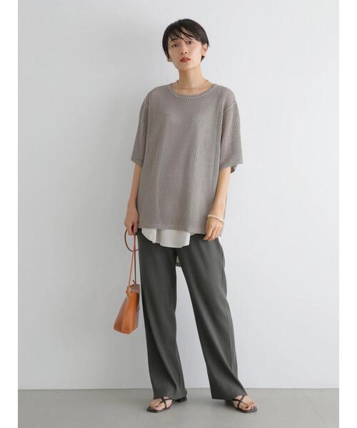 AMERICAN HOLIC（アメリカンホリック）の「透かし編みニットプルオーバー（ニット/セーター・レディース・キャメル/ライトグレー/チャコールグレー・FREE）」の17枚目の写真