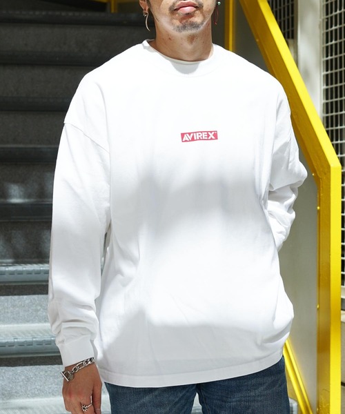 AVIREX（アヴィレックス）の「【直営店限定】バンダナプリント ボックス ロゴ 長袖 Tシャツ / BANDANA PRINT BOX LOGO LS T-SHIRT/アヴィレックス/AVIREX（Tシャツ/カットソー・メンズ・ブラック/レッド/クリアレッド/ブラック系その他・MEDIUM/LARGE/X-LARGE/XX-LARGE）」の7枚目の写真