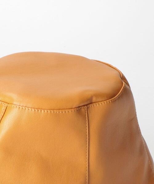 BEAUTY&YOUTH UNITED ARROWS(ビューティーアンドユースユナイテッドアローズ)の「BY フェイクレザー バケットハット(ハット・レディース・マスタード/ブラック・FREE)」の6枚目の写真