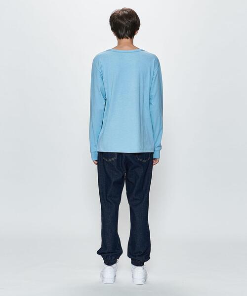 RIOT FACETASM(ライオットファセッタズム)の「<RIOT FACETASM> LOGO LSL TEE/カットソー(Tシャツ/カットソー・メンズ・ライトブルー/ブラック・L/XL)」の7枚目の写真