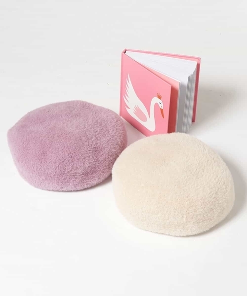 a.v.v（アーヴェヴェ）の「[KIDS]シャギーベレー（ハンチング/ベレー帽・キッズ・ピンク/アイボリー・54）」の3枚目の写真