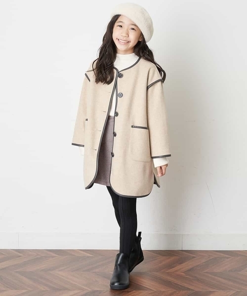 a.v.v（アーヴェヴェ）の「[KIDS]シャギーベレー（ハンチング/ベレー帽・キッズ・ピンク/アイボリー・54）」の9枚目の写真