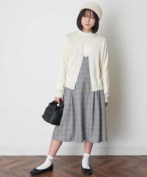 a.v.v（アーヴェヴェ）の「[KIDS]シャギーベレー（ハンチング/ベレー帽・キッズ・ピンク/アイボリー・54）」の13枚目の写真