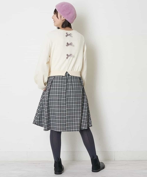 a.v.v（アーヴェヴェ）の「[KIDS]シャギーベレー（ハンチング/ベレー帽・キッズ・ピンク/アイボリー・54）」の21枚目の写真