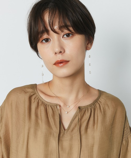 un dix cors（アンディコール）の「今季注目 ラインパールピアス（ピアス（両耳用）・レディース・ゴールド・FREE）」の5枚目の写真