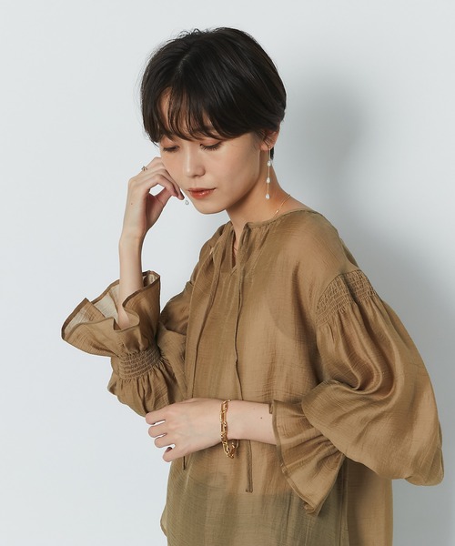 un dix cors（アンディコール）の「今季注目 ラインパールピアス（ピアス（両耳用）・レディース・ゴールド・FREE）」の2枚目の写真