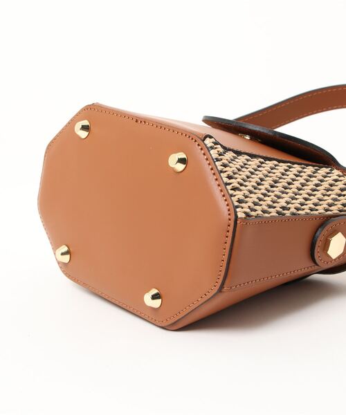 NOMBRE IMPAIR(ノンブルアンペール)の「マルコビアンキーニ ラフィア×レザーコンビBAG(ショルダーバッグ・レディース・ブラック/ブラウン・FREE)」の4枚目の写真