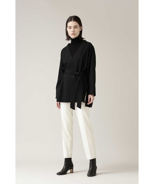 BOSCH（ボッシュ）の「◆Vネックレイヤードブラウス（シャツ/ブラウス・レディース・ブラウン/ブラック・38）」の6枚目の写真