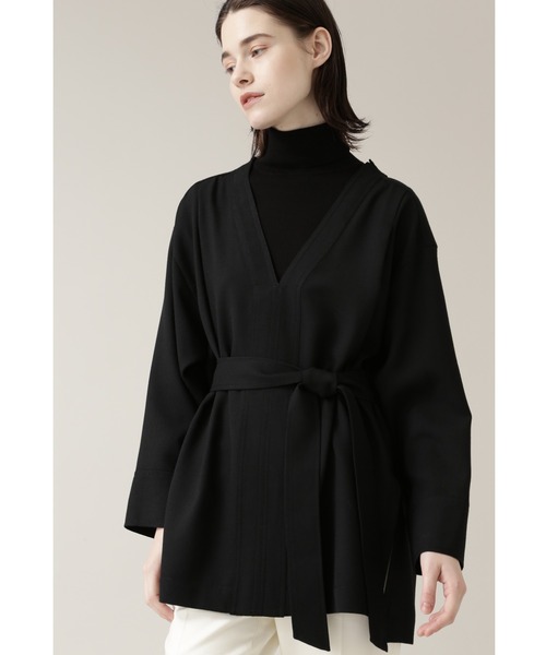 BOSCH（ボッシュ）の「◆Vネックレイヤードブラウス（シャツ/ブラウス・レディース・ブラウン/ブラック・38）」の2枚目の写真