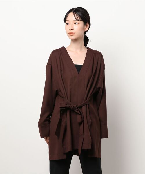 BOSCH（ボッシュ）の「◆Vネックレイヤードブラウス（シャツ/ブラウス・レディース・ブラウン/ブラック・38）」の18枚目の写真