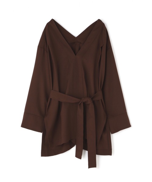 BOSCH（ボッシュ）の「◆Vネックレイヤードブラウス（シャツ/ブラウス・レディース・ブラウン/ブラック・38）」の19枚目の写真