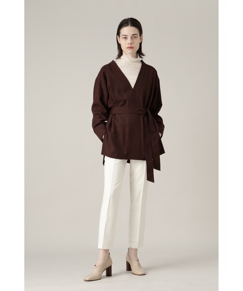 BOSCH（ボッシュ）の「◆Vネックレイヤードブラウス（シャツ/ブラウス・レディース・ブラウン/ブラック・38）」の16枚目の写真