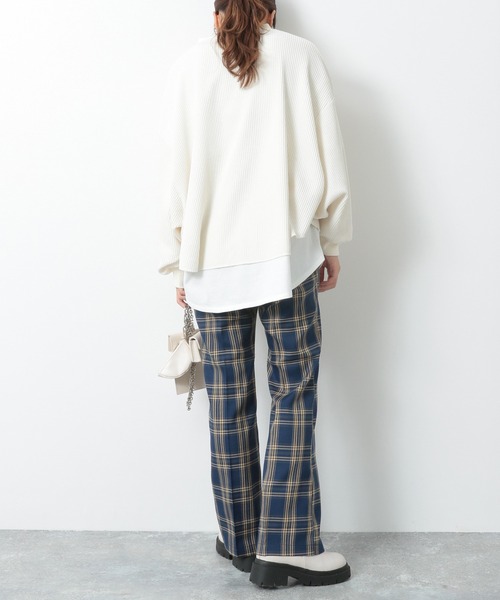 Heather(ヘザー)の「スリムフィットガラフレアパンツ2 228814(スラックス・レディース・グレー系その他/ブルー系その他/レッド系その他・S/M/XS)」の7枚目の写真