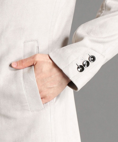 HIDEAWAYS NICOLE（ハイダウェイニコル）の「ポンチスウェードスタンドコート（その他アウター・メンズ・ブラック/ネイビー/シルバーグレー・MEDIUM/X-LARGE/LARGE）」の9枚目の写真