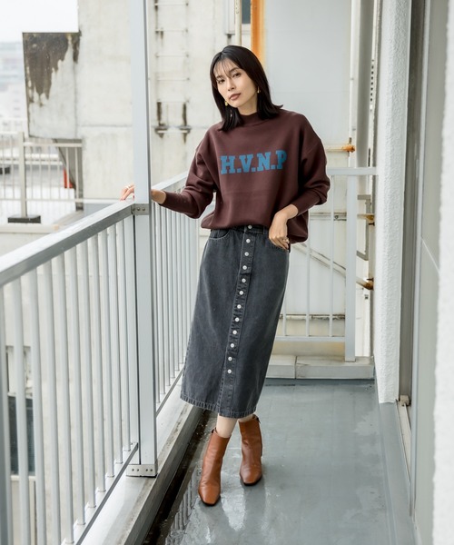 RIVE DROITE（リヴドロワ）の「気軽に遊び心を取り入れたい　H.V.N.Pロゴニット（ニット/セーター・レディース・ブラック/ブラウン・FREE）」の16枚目の写真