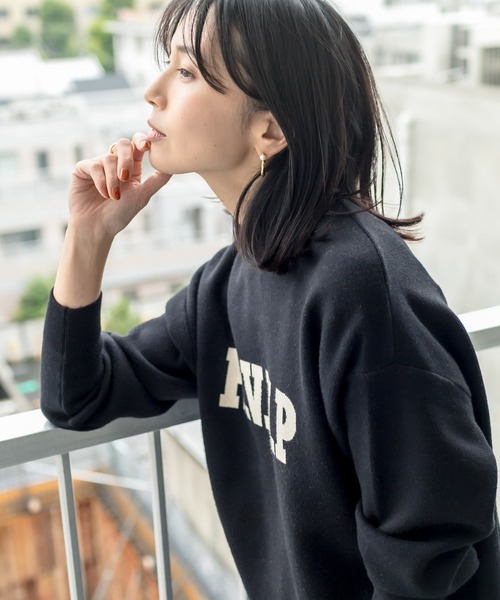 RIVE DROITE（リヴドロワ）の「気軽に遊び心を取り入れたい　H.V.N.Pロゴニット（ニット/セーター・レディース・ブラック/ブラウン・FREE）」の11枚目の写真